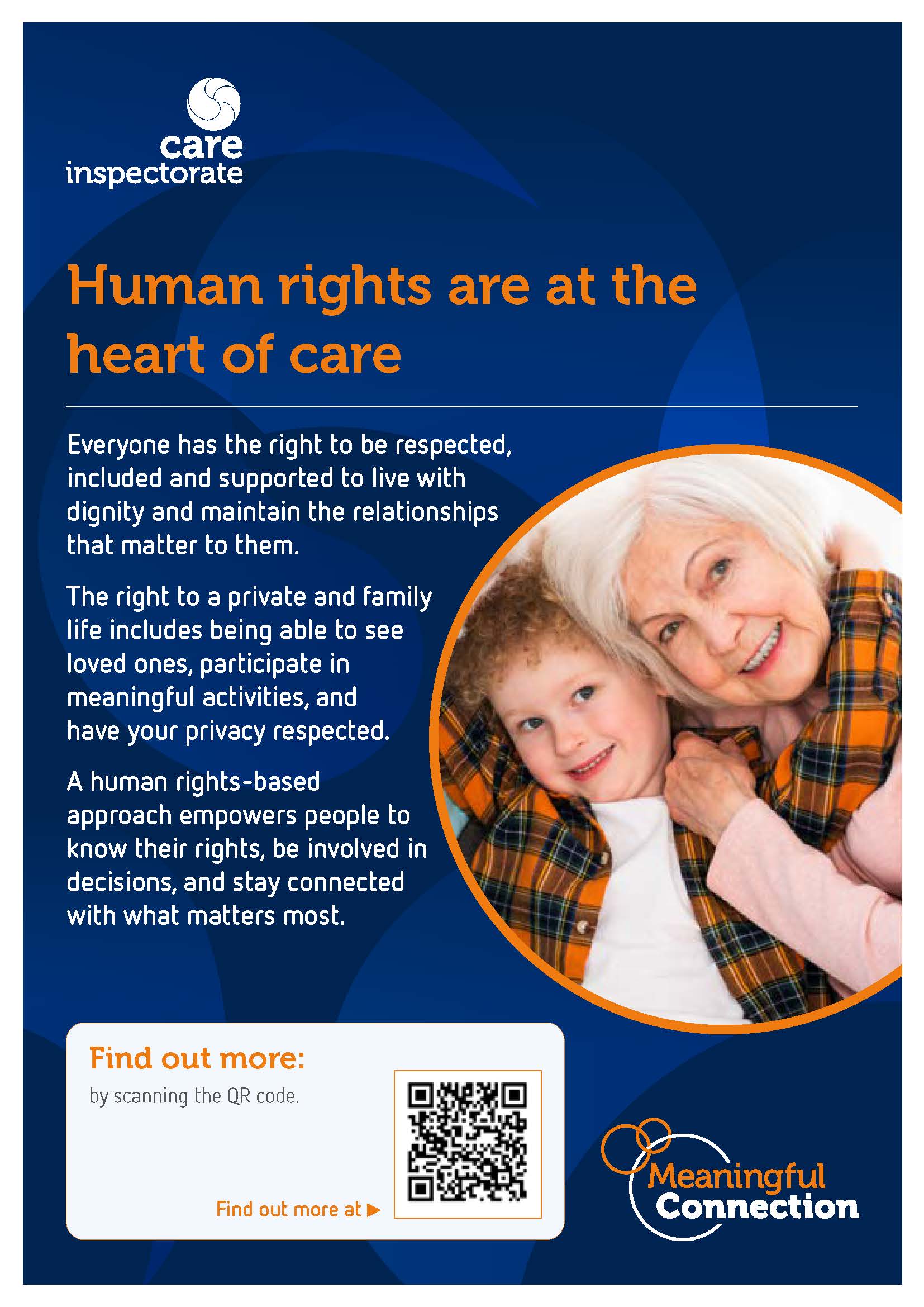 Human rights are at the heart of care poster